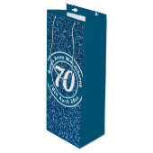 Herdenking van de verjaardag met Naam, Leeftijd, e Wijn Cadeautas (Voorkant Gekanteld)