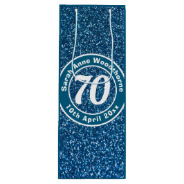 Herdenking van de verjaardag met Naam, Leeftijd, e Wijn Cadeautas