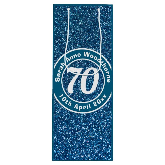 Herdenking van de verjaardag met Naam, Leeftijd, e Wijn Cadeautas (Voorkant)