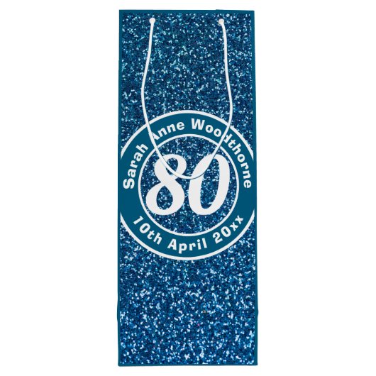 Herdenking van de verjaardag met Naam, Leeftijd, e Wijn Cadeautas (Achterkant)