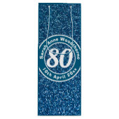 Herdenking van de verjaardag met Naam, Leeftijd, e Wijn Cadeautas (Voorkant)