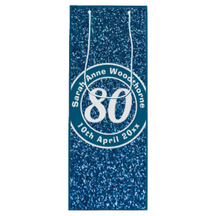 Herdenking van de verjaardag met Naam, Leeftijd, e Wijn Cadeautas