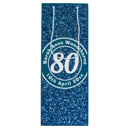 Herdenking van de verjaardag met Naam, Leeftijd, e Wijn Cadeautas (Voorkant)