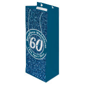 Herdenking van de verjaardag met Naam, Leeftijd, e Wijn Cadeautas (Achterkant Gekanteld)