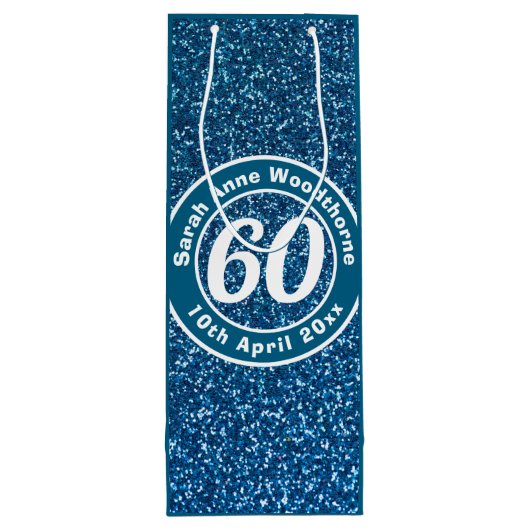 Herdenking van de verjaardag met Naam, Leeftijd, e Wijn Cadeautas (Achterkant)