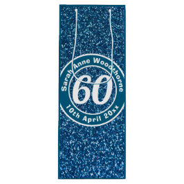 Herdenking van de verjaardag met Naam, Leeftijd, e Wijn Cadeautas