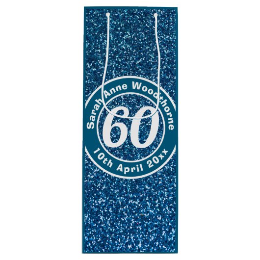 Herdenking van de verjaardag met Naam, Leeftijd, e Wijn Cadeautas (Voorkant)