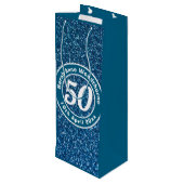 Herdenking van de verjaardag met Naam, Leeftijd, e Wijn Cadeautas (Achterkant Gekanteld)