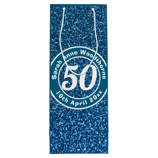 Herdenking van de verjaardag met Naam, Leeftijd, e Wijn Cadeautas (Achterkant)