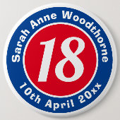 Herdenking van de verjaardag met Naam, Leeftijd, & Ronde Button 6,0 Cm (Voorkant)