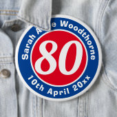 Herdenking van de verjaardag met Naam, Leeftijd, & Ronde Button 6,0 Cm (In situ)