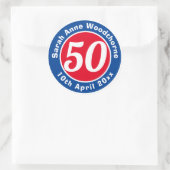 Herdenking van de verjaardag met Naam, Leeftijd, & Ronde Sticker (Tas)