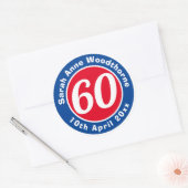 Herdenking van de verjaardag met Naam, Leeftijd, & Ronde Sticker (Envelop)