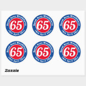 Herdenking van de verjaardag met Naam, Leeftijd, & Ronde Sticker (Vel)