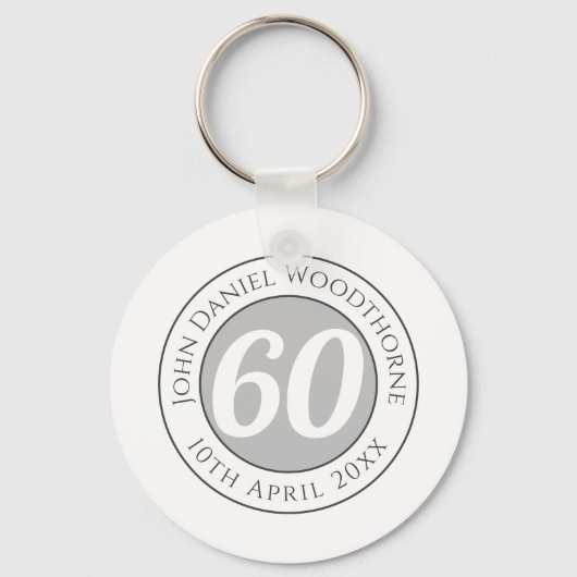 Herdenking van de verjaardag met Naam, Leeftijd, & Sleutelhanger (Voorkant)