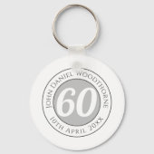 Herdenking van de verjaardag met Naam, Leeftijd, & Sleutelhanger (Achterkant)