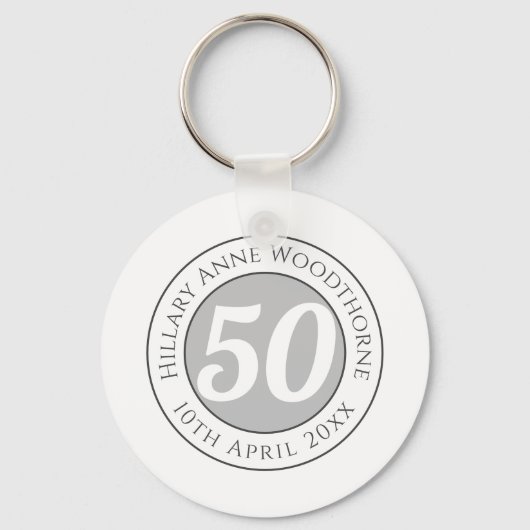 Herdenking van de verjaardag met Naam, Leeftijd, & Sleutelhanger (Voorkant)