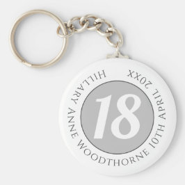 Herdenking van de verjaardag met Naam, Leeftijd, & Sleutelhanger