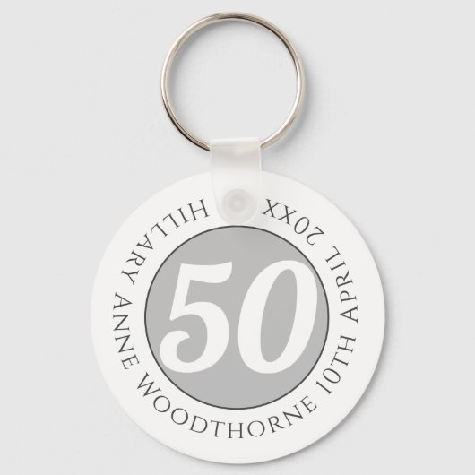 Herdenking van de verjaardag met Naam, Leeftijd, & Sleutelhanger (Achterkant)