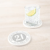 Herdenking van de verjaardag met Naam, Leeftijd, & Zandsteen Onderzetter (Zijkant)