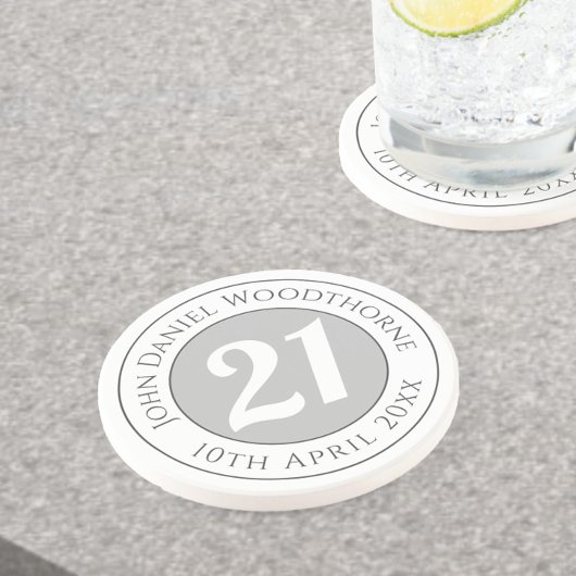 Herdenking van de verjaardag met Naam, Leeftijd, & Zandsteen Onderzetter