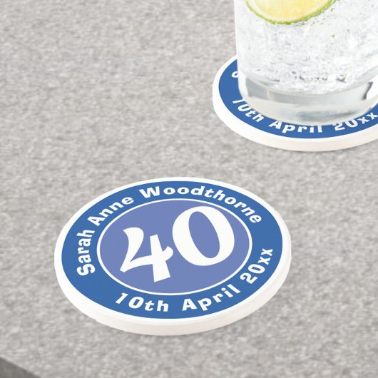 Herdenking van de verjaardag met Naam, Leeftijd, & Zandsteen Onderzetter