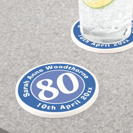 Herdenking van de verjaardag met Naam, Leeftijd, & Zandsteen Onderzetter