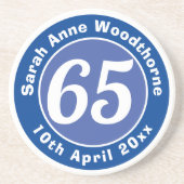 Herdenking van de verjaardag met Naam, Leeftijd, & Zandsteen Onderzetter (Voorkant)