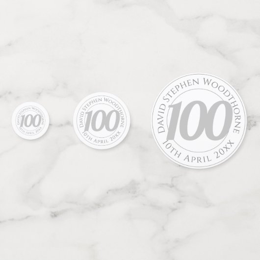 Herdenking van de verjaardag van de gepersonalisee confetti (Voorkanten)