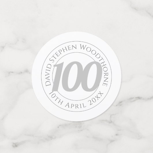 Herdenking van de verjaardag van de gepersonalisee confetti (Kleine voorkant)