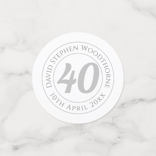 Herdenking van de verjaardag van de gepersonalisee confetti (Kleine voorkant)