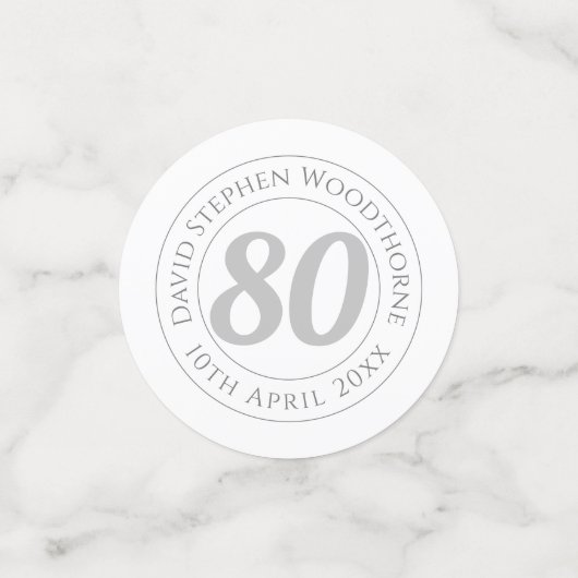 Herdenking van de verjaardag van de gepersonalisee confetti (Kleine voorkant)