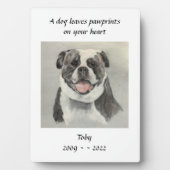 Herdenking van een gezelschapsdier met Gezegde voo Fotoplaat (voorkant)