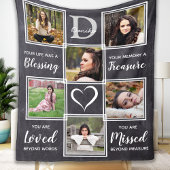 Herdenking van familiemonmonogram fleece deken