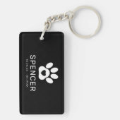 Herdenking van foto Pet Memorial Sleutelhanger (achterkant)