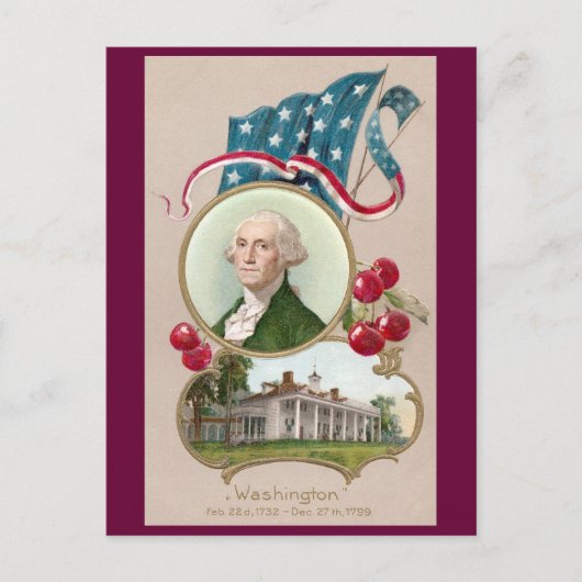 Herdenking van George Washington Briefkaart (Voorkant)