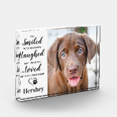 Herdenking van gepersonaliseerde parketnagedachten fotoblokken (Links)