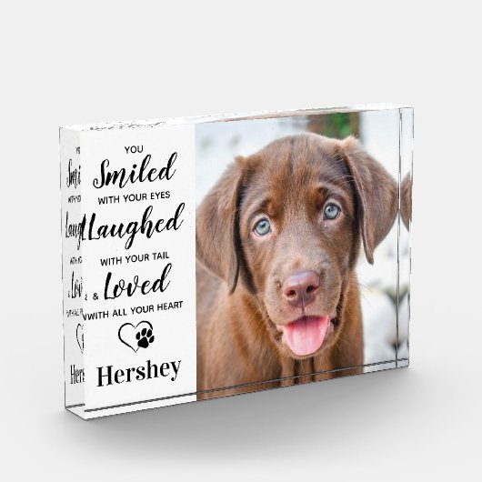 Herdenking van gepersonaliseerde parketnagedachten fotoblokken (Links)