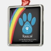 Herdenking van gepersonaliseerde regenboogbrug metalen ornament (Links)