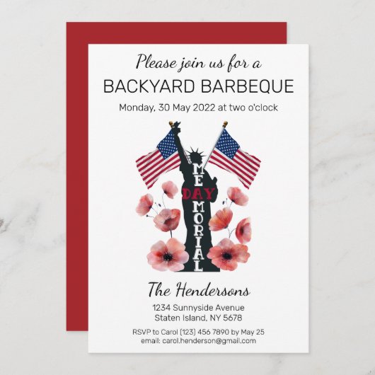 Herdenking van herdenkingsdag kaart (Voorkant / Achterkant)