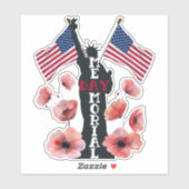 Herdenking van herdenkingsdag sticker (Vel)