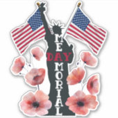 Herdenking van herdenkingsdag sticker (Voorkant)