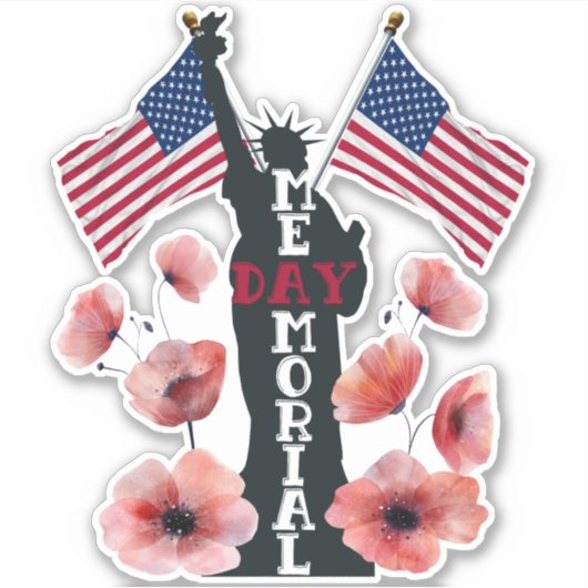 Herdenking van herdenkingsdag sticker (Voorkant)