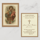 Herdenking van het afstuderen Religieuze Kaarten v Visitekaartje (Voorkant / Achterkant)