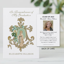 Herdenking van het afstuderen Religieuze Kaarten v Visitekaartje