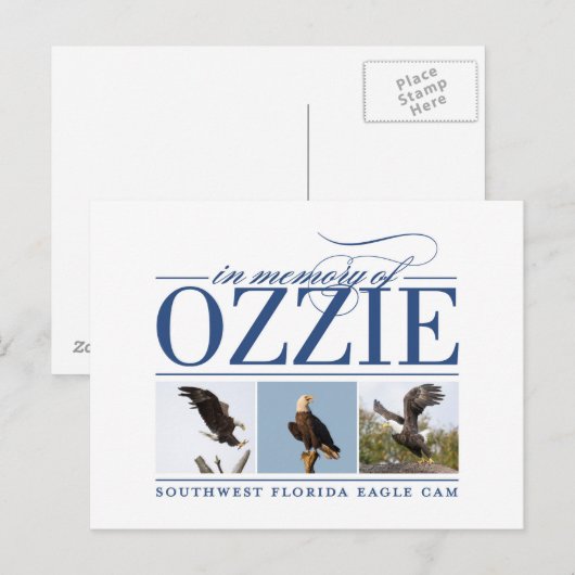 Herdenking van het Briefkaart van Ozzie (Voorkant / Achterkant)