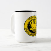 Herdenking van het Civiele Conservatorium CCC Tweekleurige Koffiemok (Voorkant links)