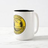 Herdenking van het Civiele Conservatorium CCC Tweekleurige Koffiemok (Voorkant rechts)