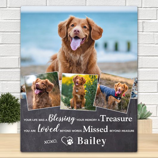 Herdenking van het Dog Memorial 4 Foto van Custom  Fotoplaat