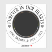 Herdenking van het gedenkteken, eeuwig in ons hart sticker (Vel)